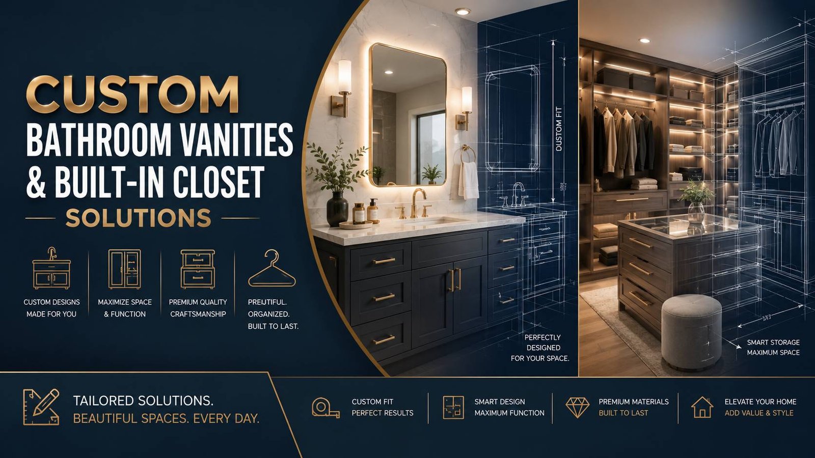 Custom Bathroom Vanities & Built-In Closet Solutions