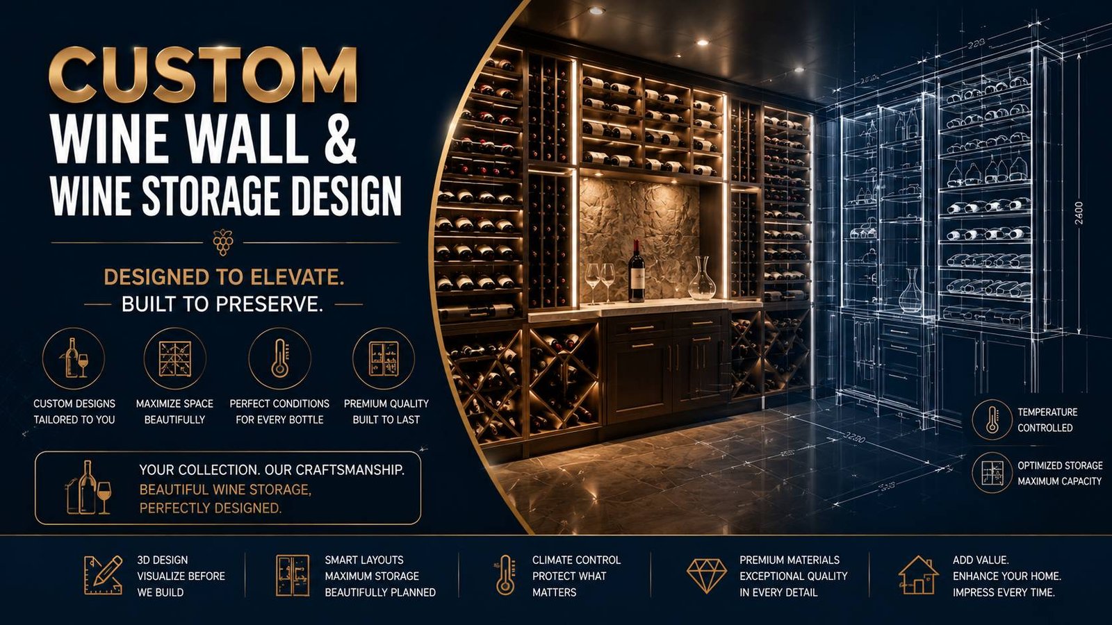 Custom Wine Wall & Wine Storage Design