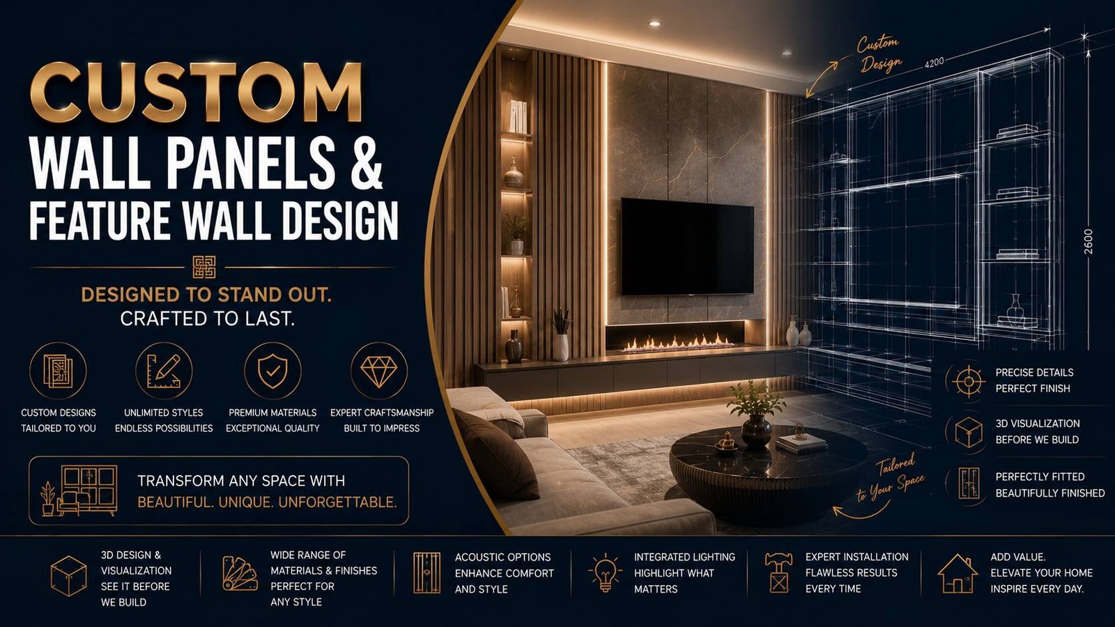 Custom Wall Panels & Feature Wall Design