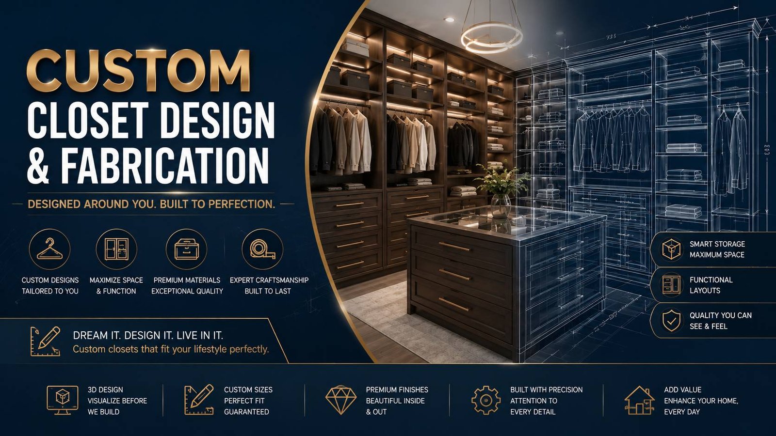 Custom Closet Design & Fabrication